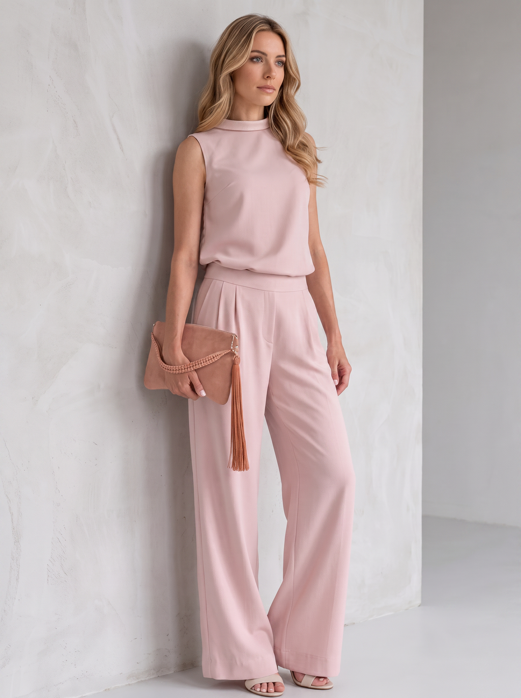 Women's Sleeveless Loose Jumpsuit with Pockets