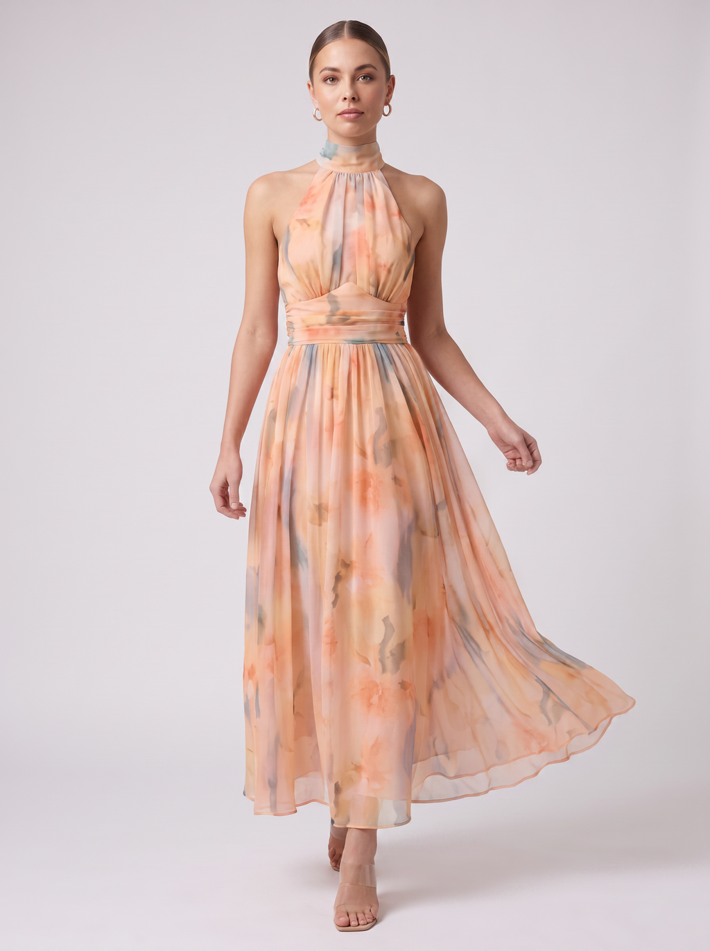 Women's Backless Maxi Dress - Sleeveless Summer Dress