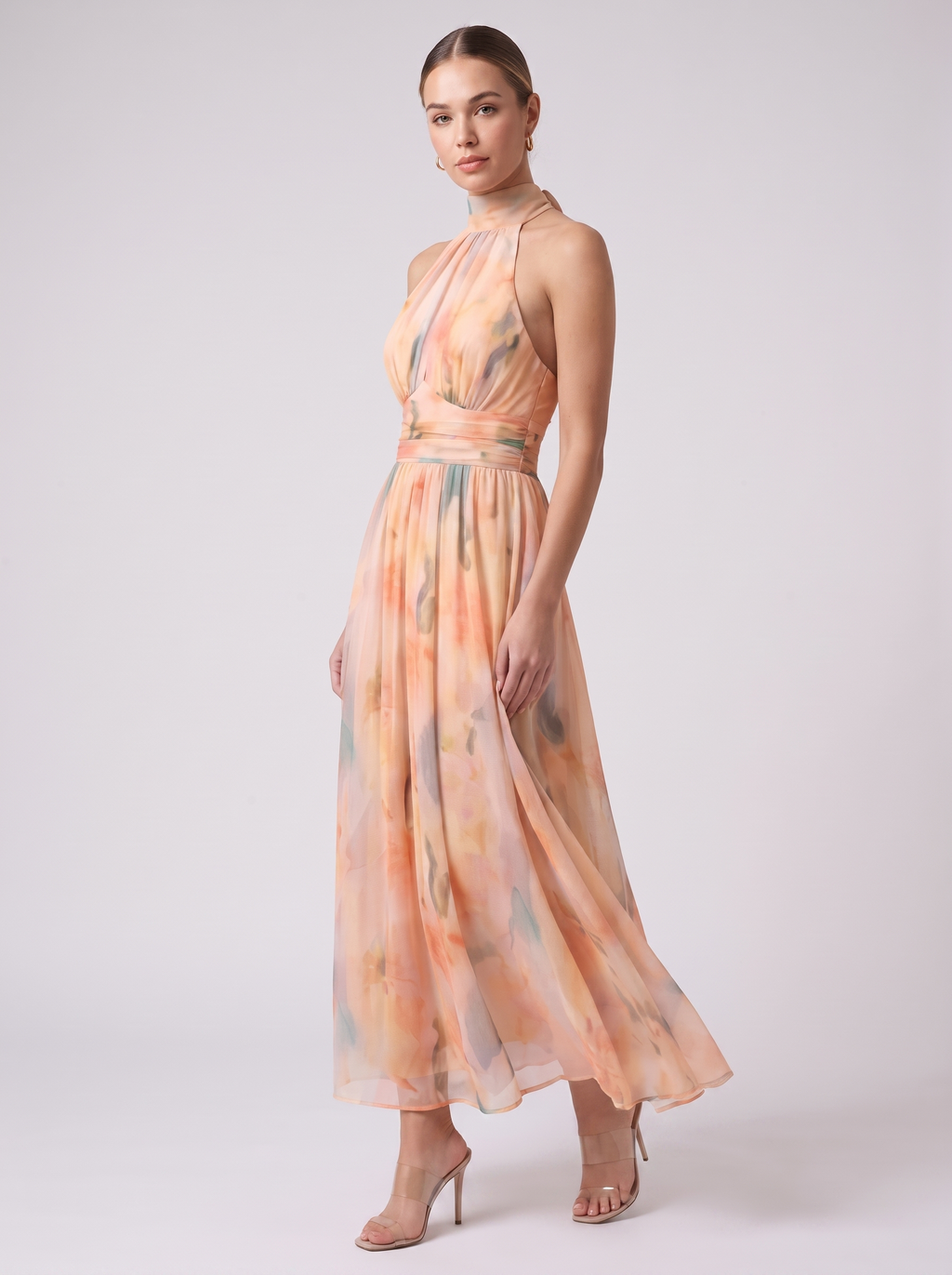 Women's Backless Maxi Dress - Sleeveless Summer Dress