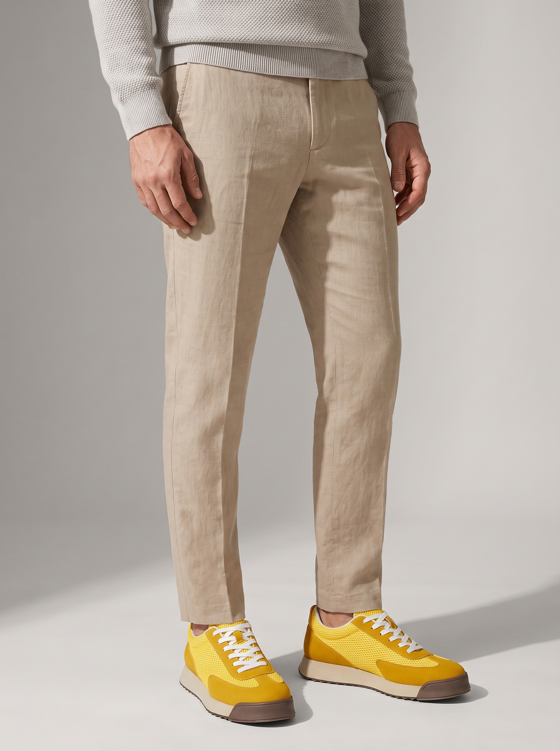 Men's Retro Sneakers - Thick Sole Trainers