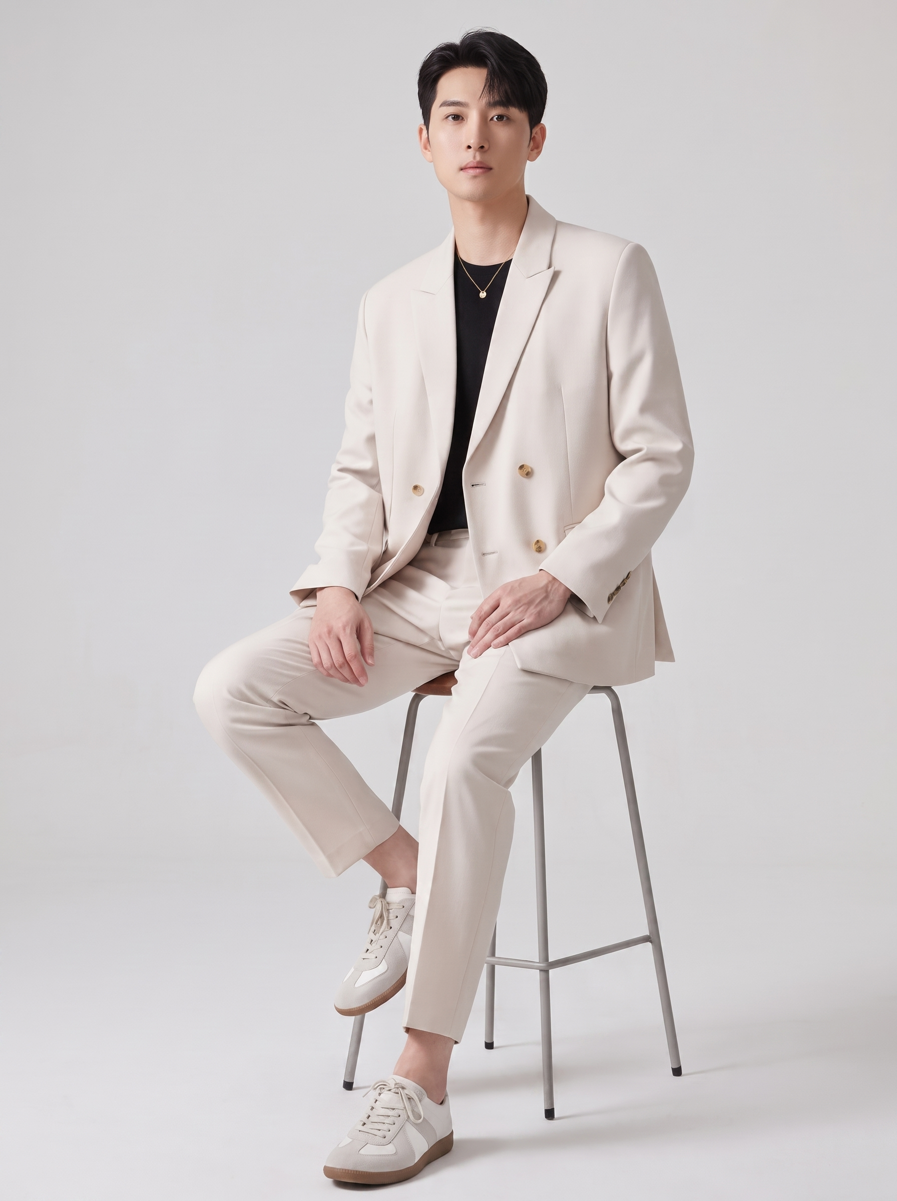 Men's Casual Loose Fit Summer Suit Set