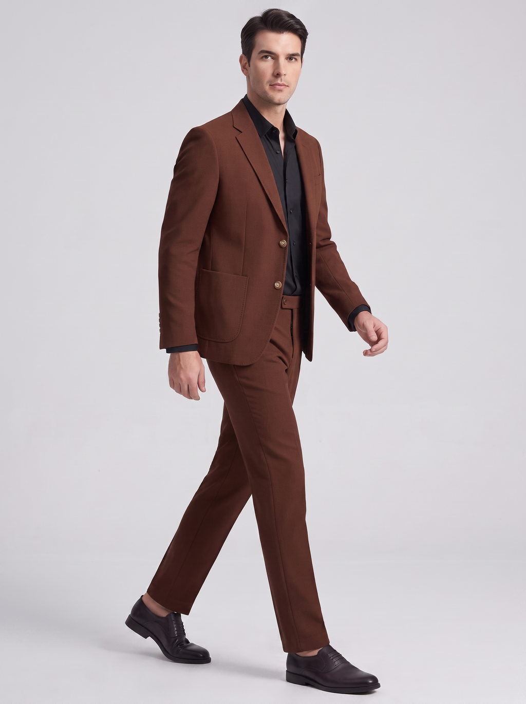 Men's Casual Waffle Pattern Suit