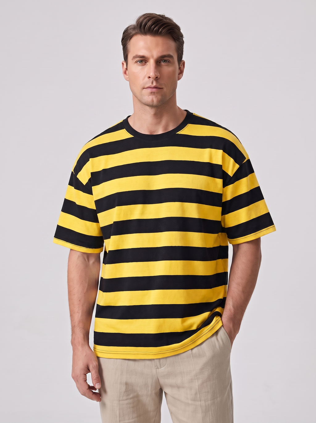 Men's Loose Round Neck Short Sleeve Top