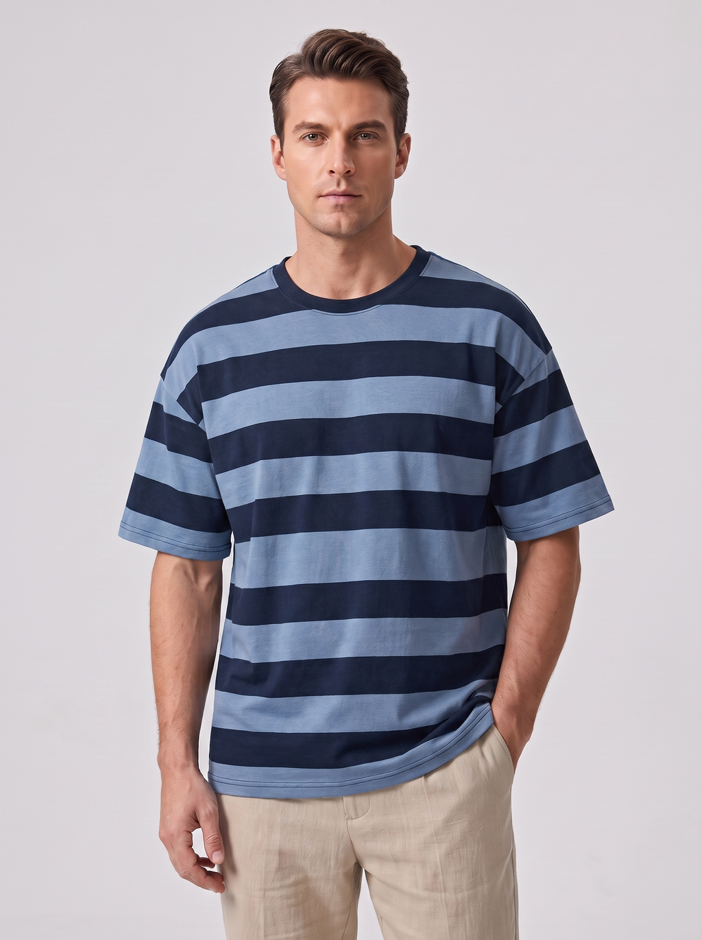 Men's Loose Round Neck Short Sleeve Top