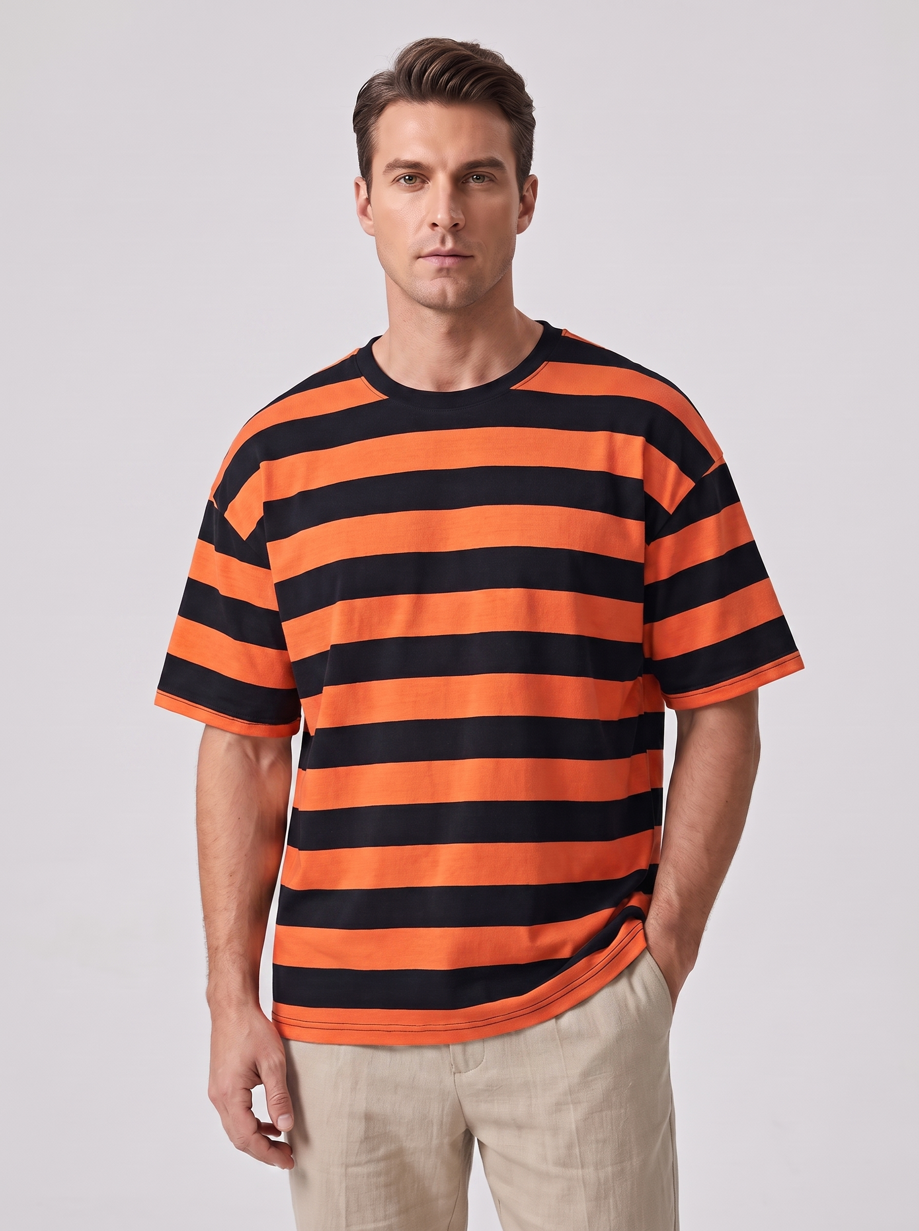 Men's Loose Round Neck Short Sleeve Top