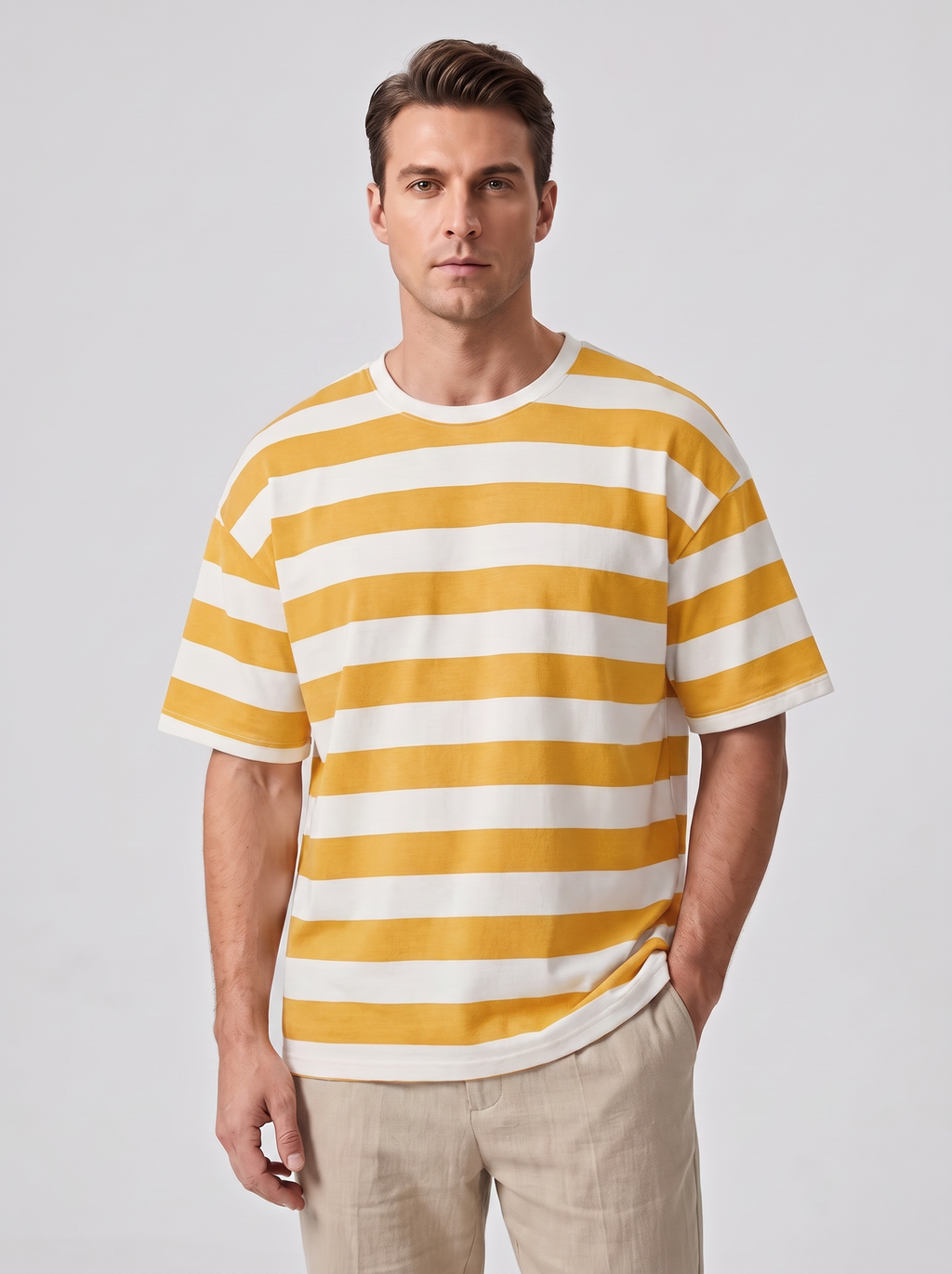 Men's Loose Round Neck Short Sleeve Top