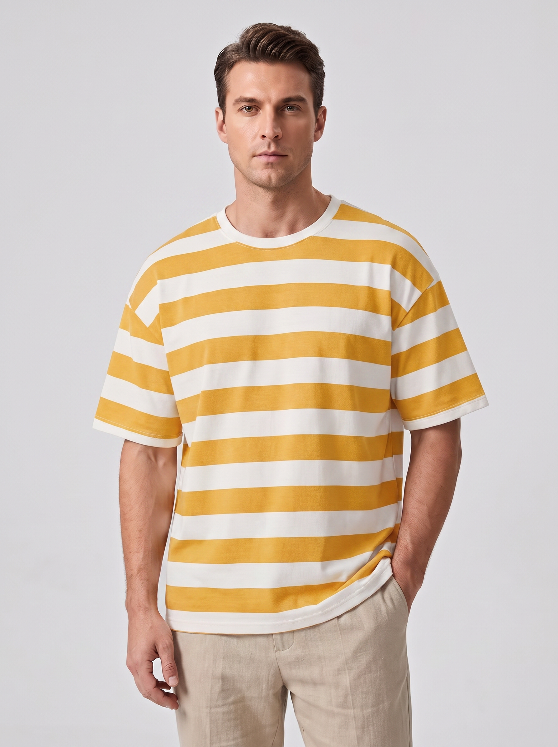 Men's Loose Round Neck Short Sleeve Top