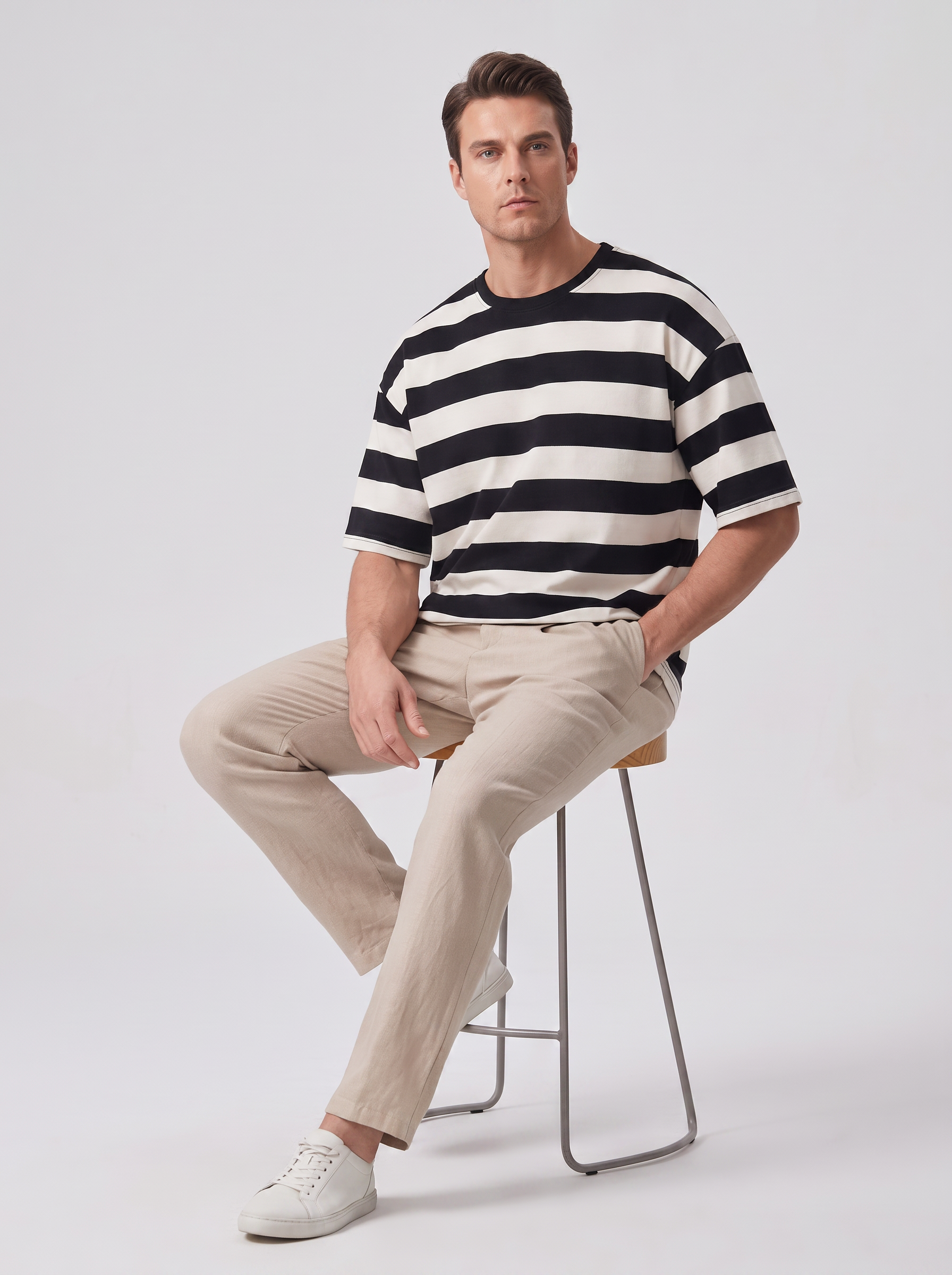 Men's Loose Round Neck Short Sleeve Top