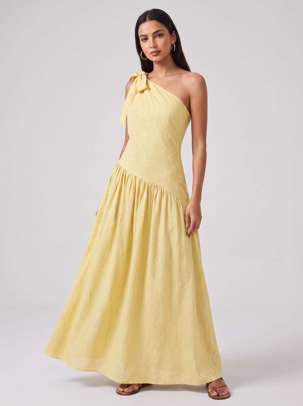Women's Asymmetrical Maxi Dress for Summer Occasions