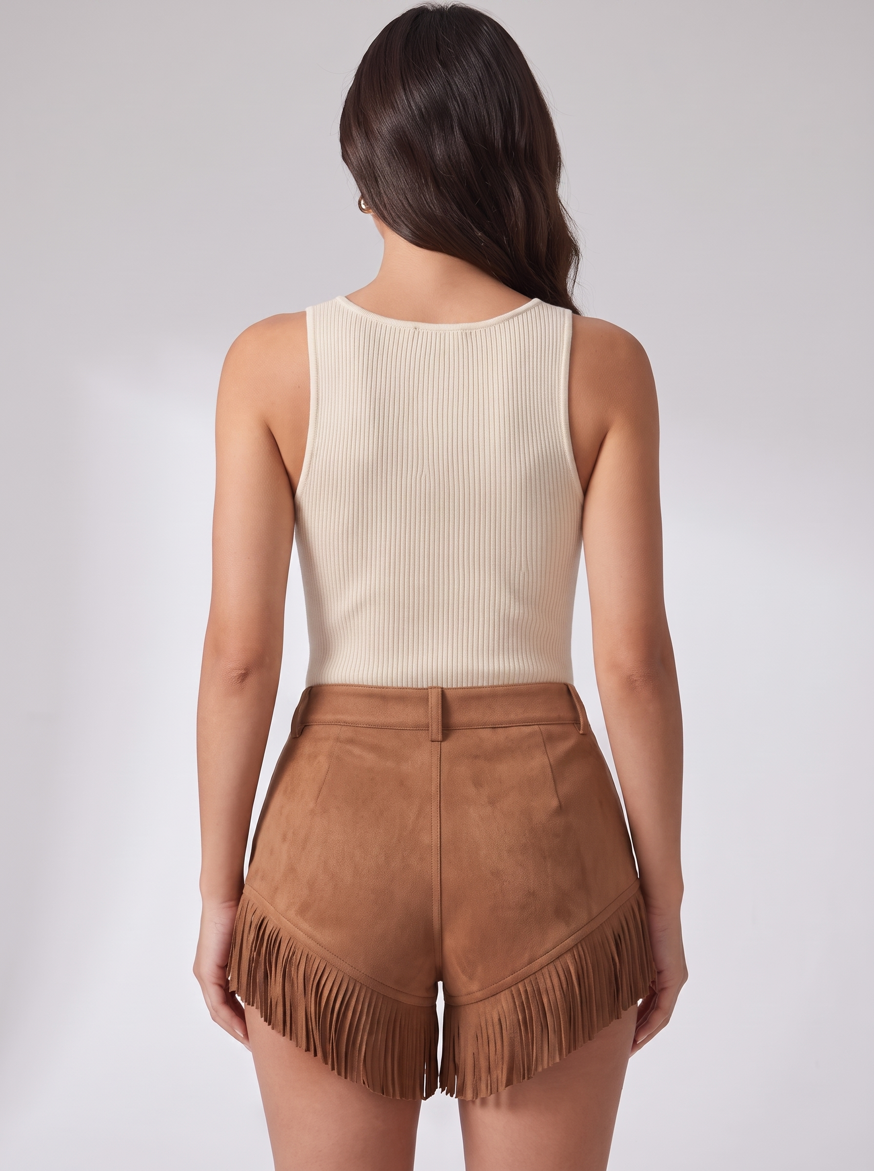 Women's Retro Western-Style Tassel Suede Shorts