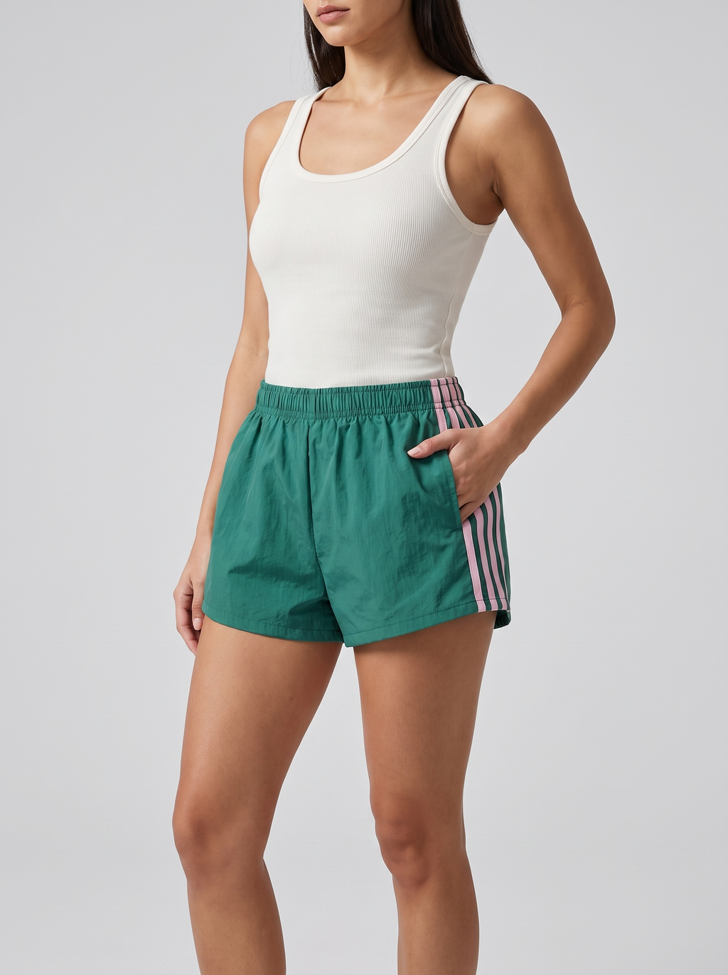 Women's Retro High Waist Athletic Shorts