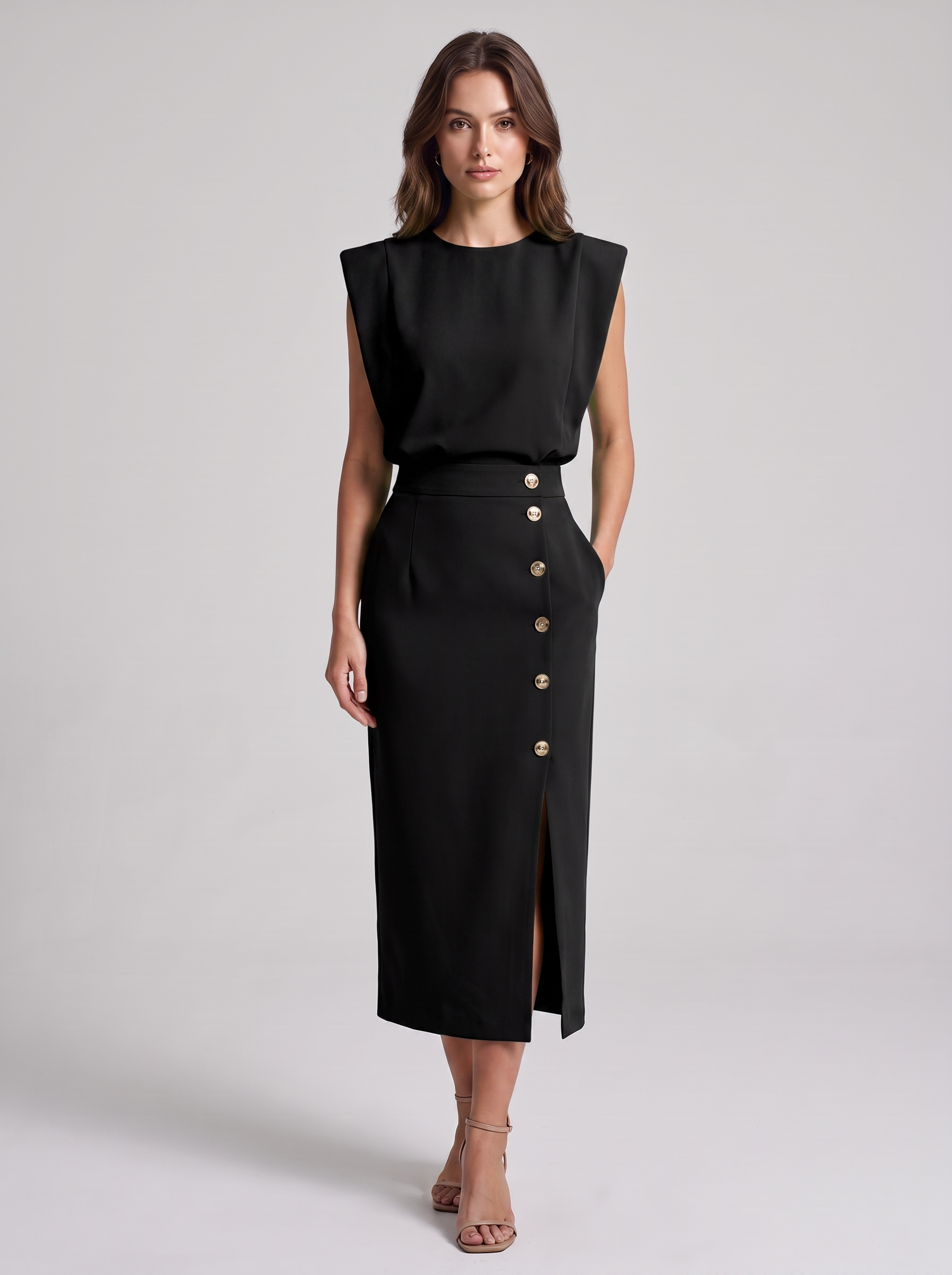 Women's Casual Sleeveless Summer Midi Dress
