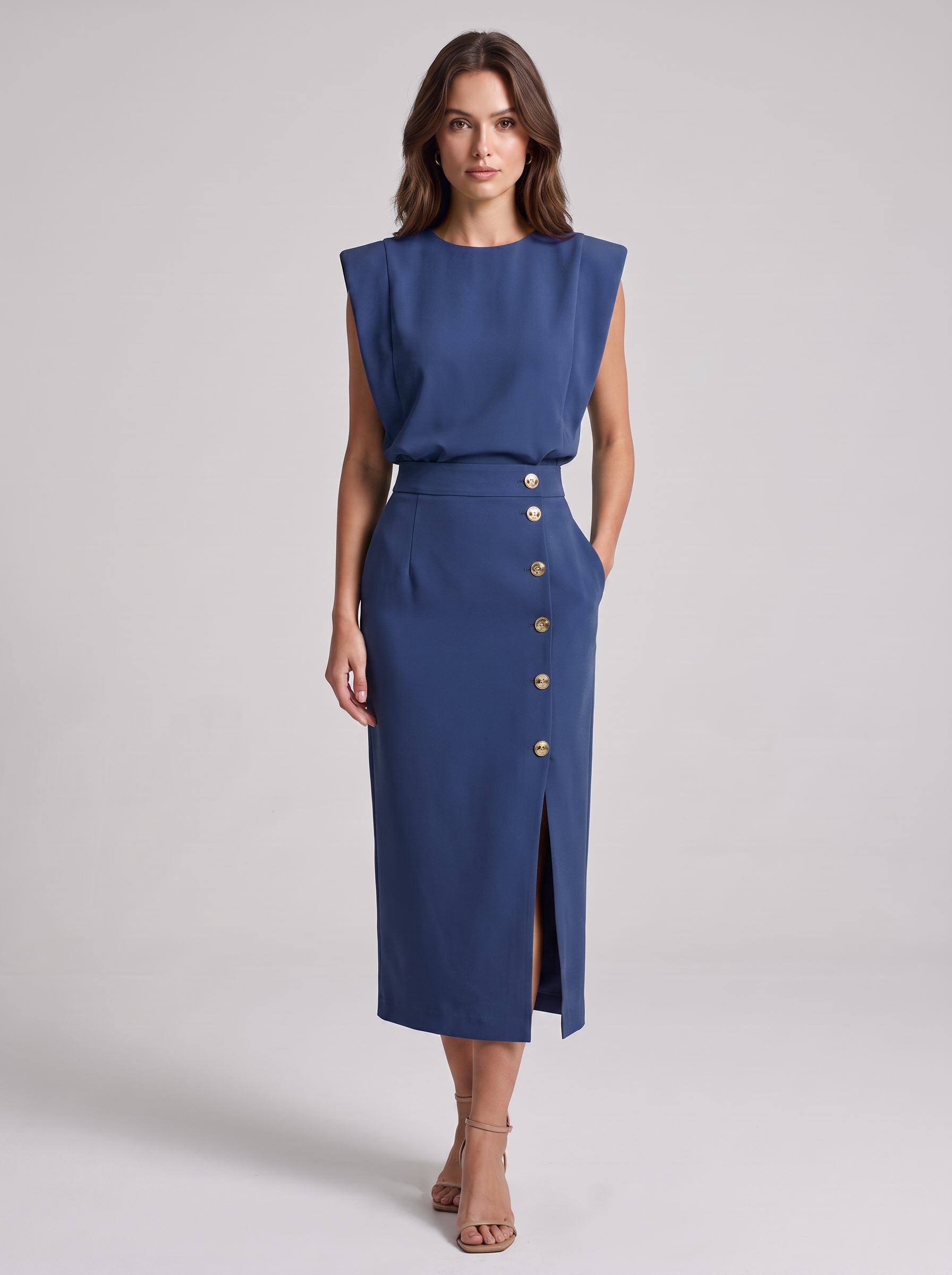 Women's Casual Sleeveless Summer Midi Dress
