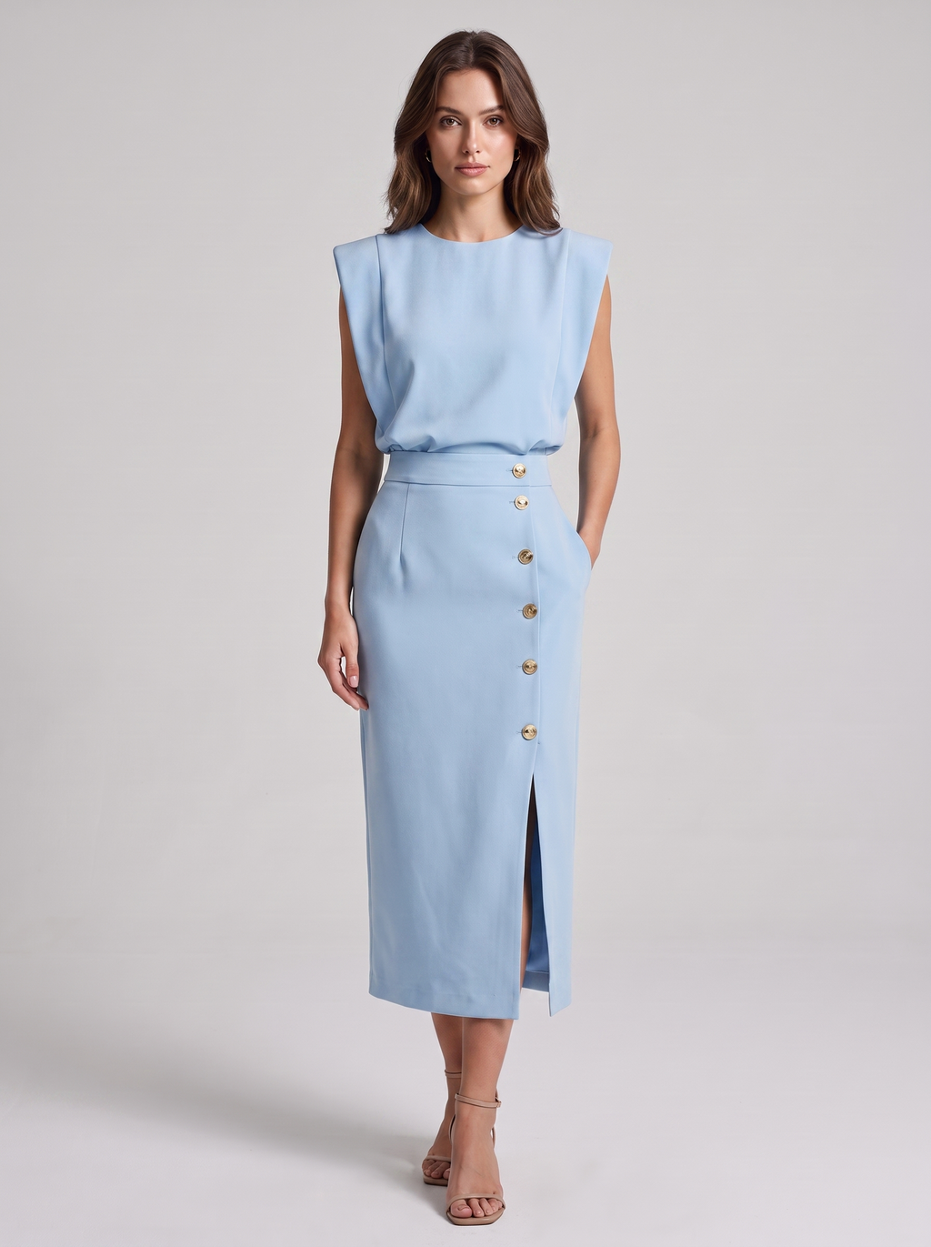 Women's Casual Sleeveless Summer Midi Dress