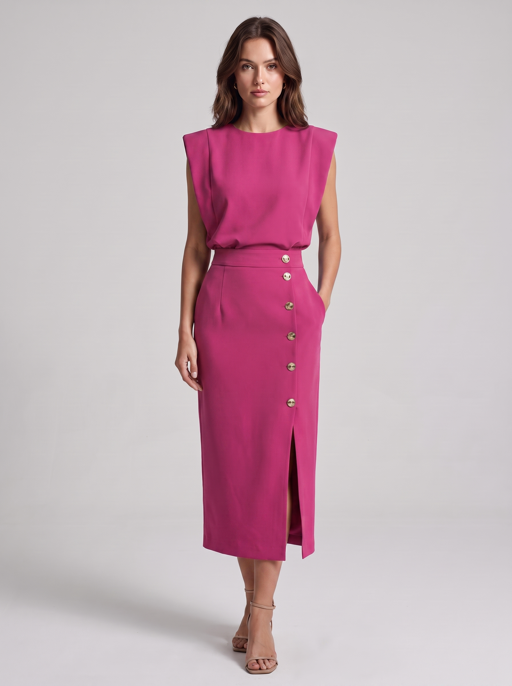 Women's Casual Sleeveless Summer Midi Dress
