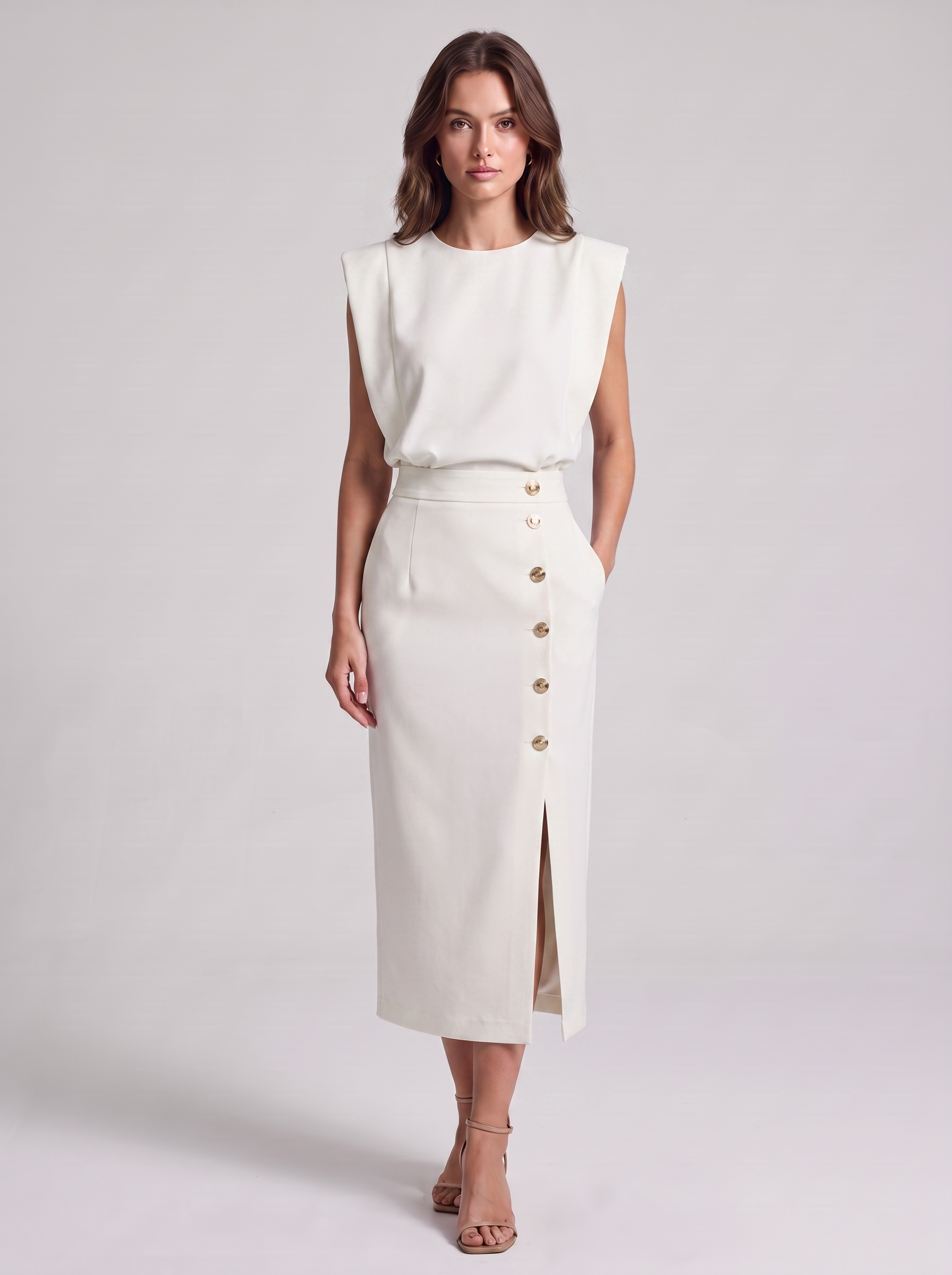 Women's Casual Sleeveless Summer Midi Dress