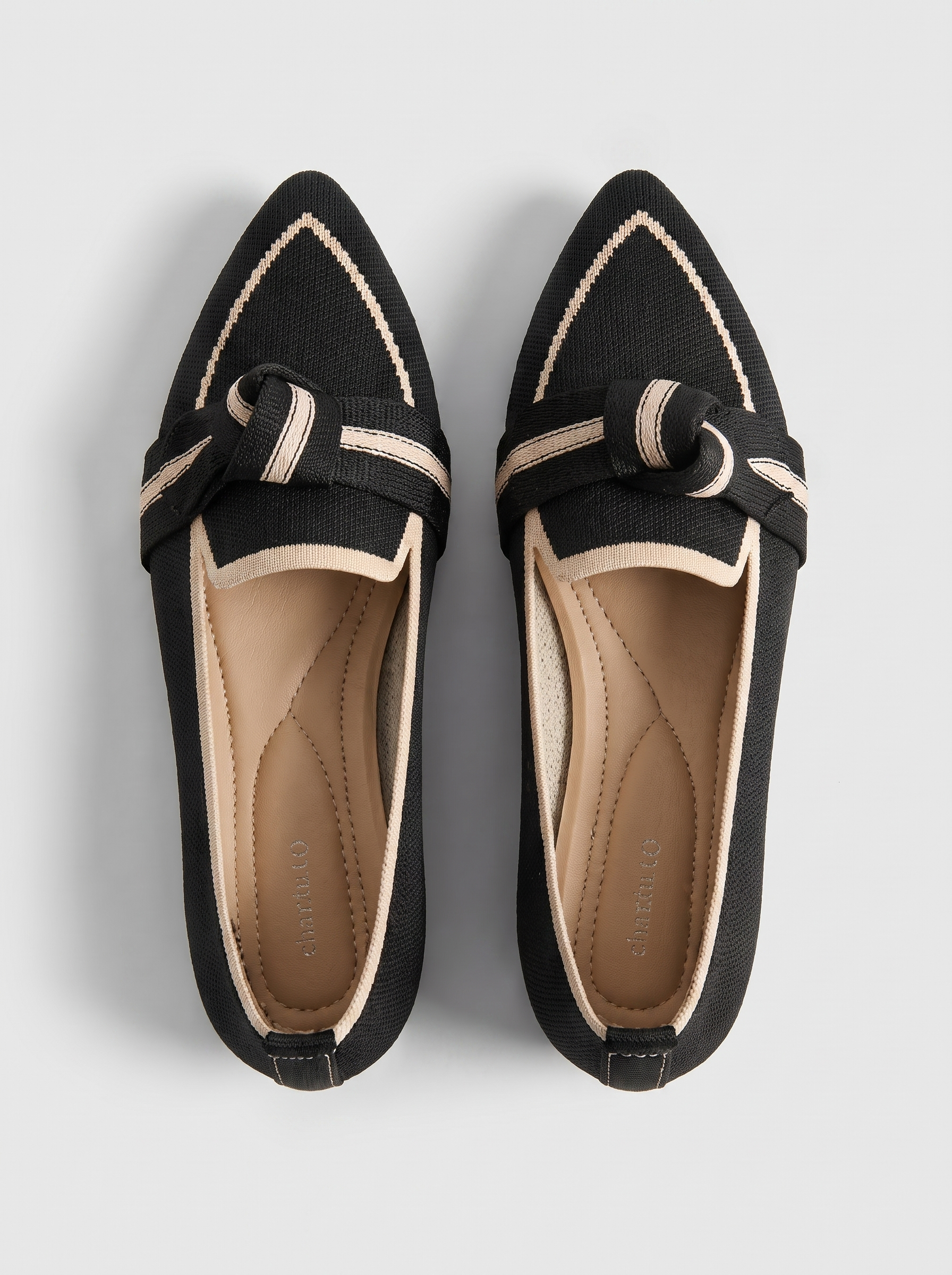 Women's Ballet Flats with Charming Button Details