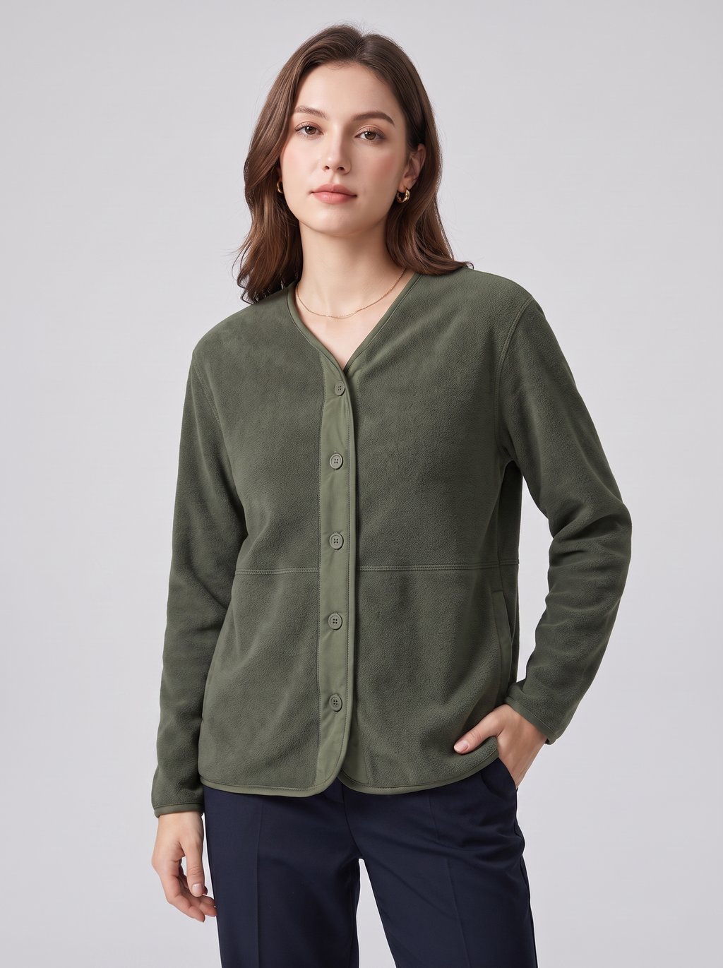 Women's Casual Fleece Cardigan