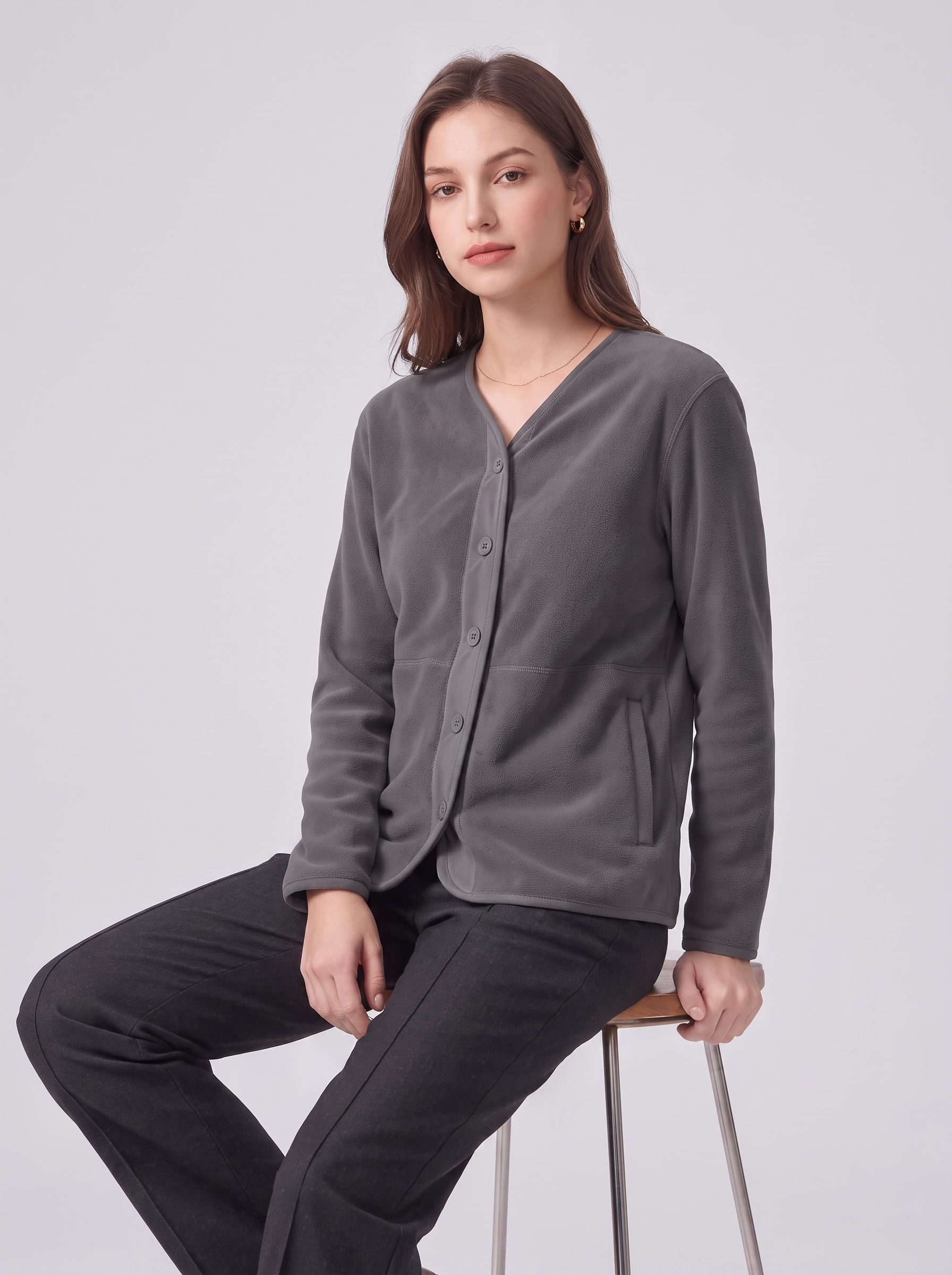 Women's Casual Fleece Cardigan