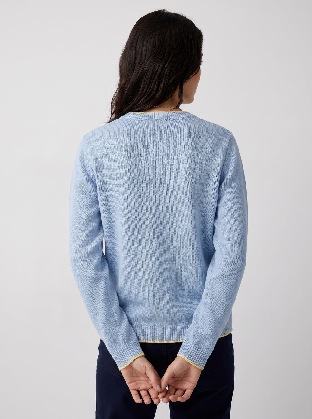 Women's Color-Block Crew Neck Sweater