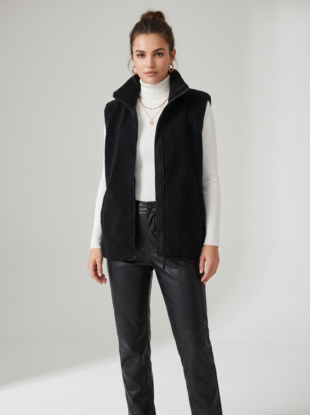 Women's Teddy Fleece Zip-Up Vest
