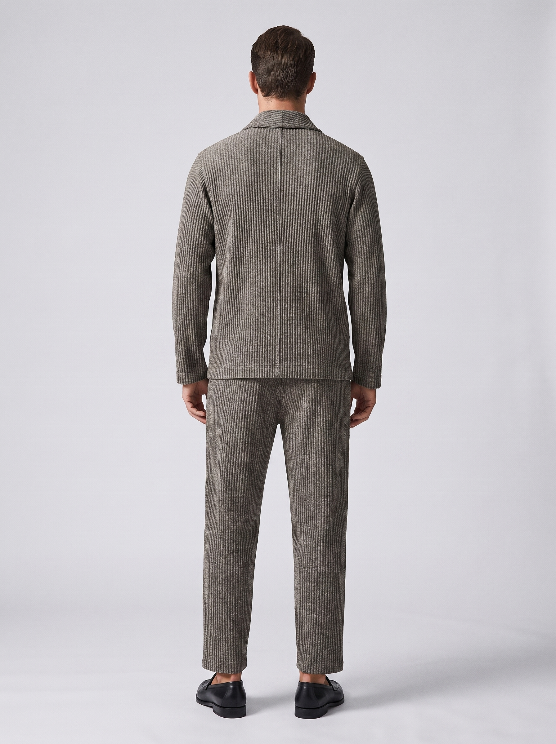 Men's Slim Fit Plaid Suit Blazer and Trousers
