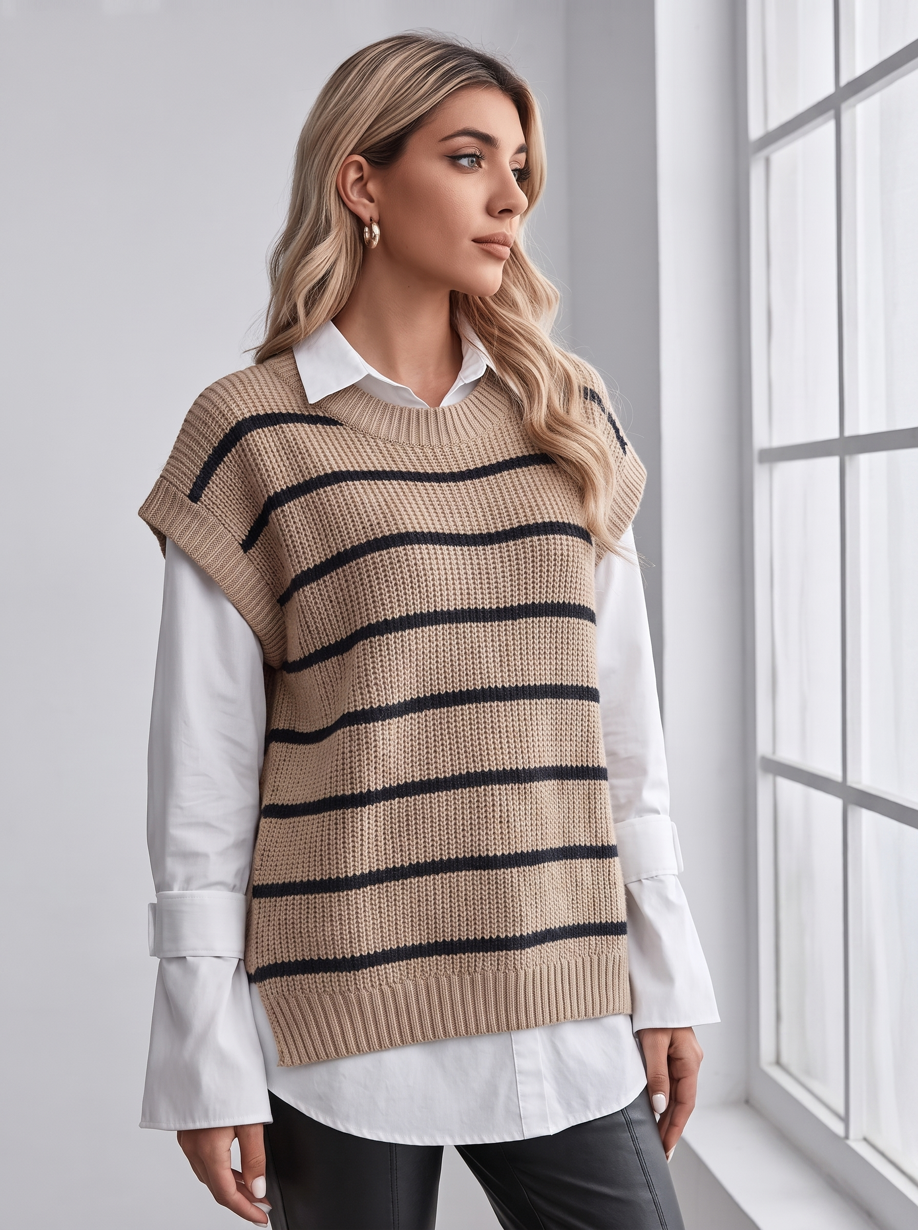 Women's Striped Sweater Vest