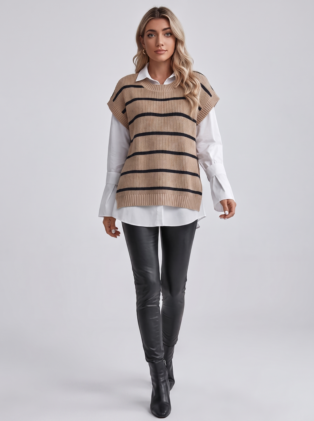 Women's Striped Sweater Vest