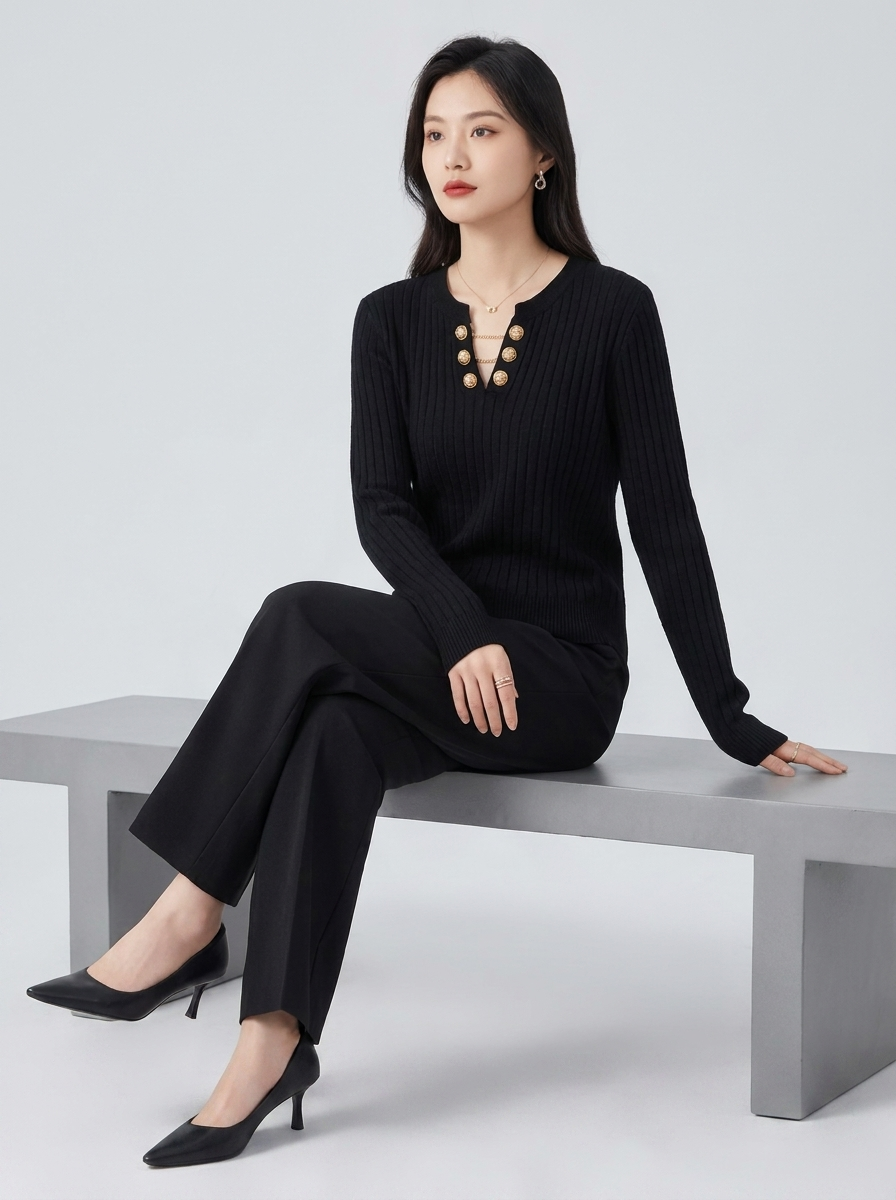 Women's Slimming Long Sleeve Sweater