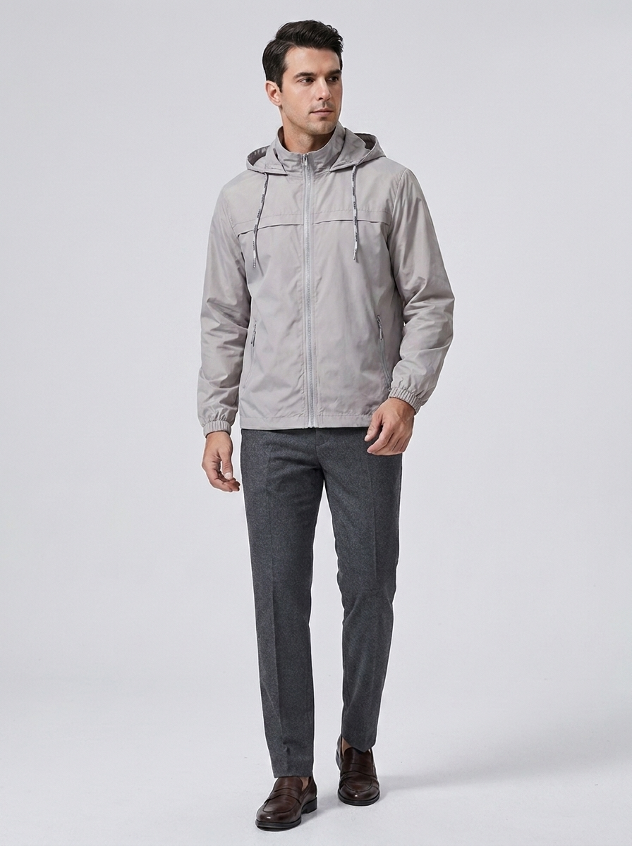 Men's Lightweight Windbreaker Jacket for Outdoor Activities