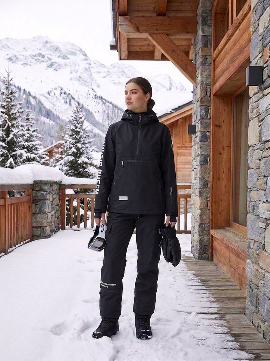 Women's Double Layer Ski Suit - Warm Windproof Ski Suit