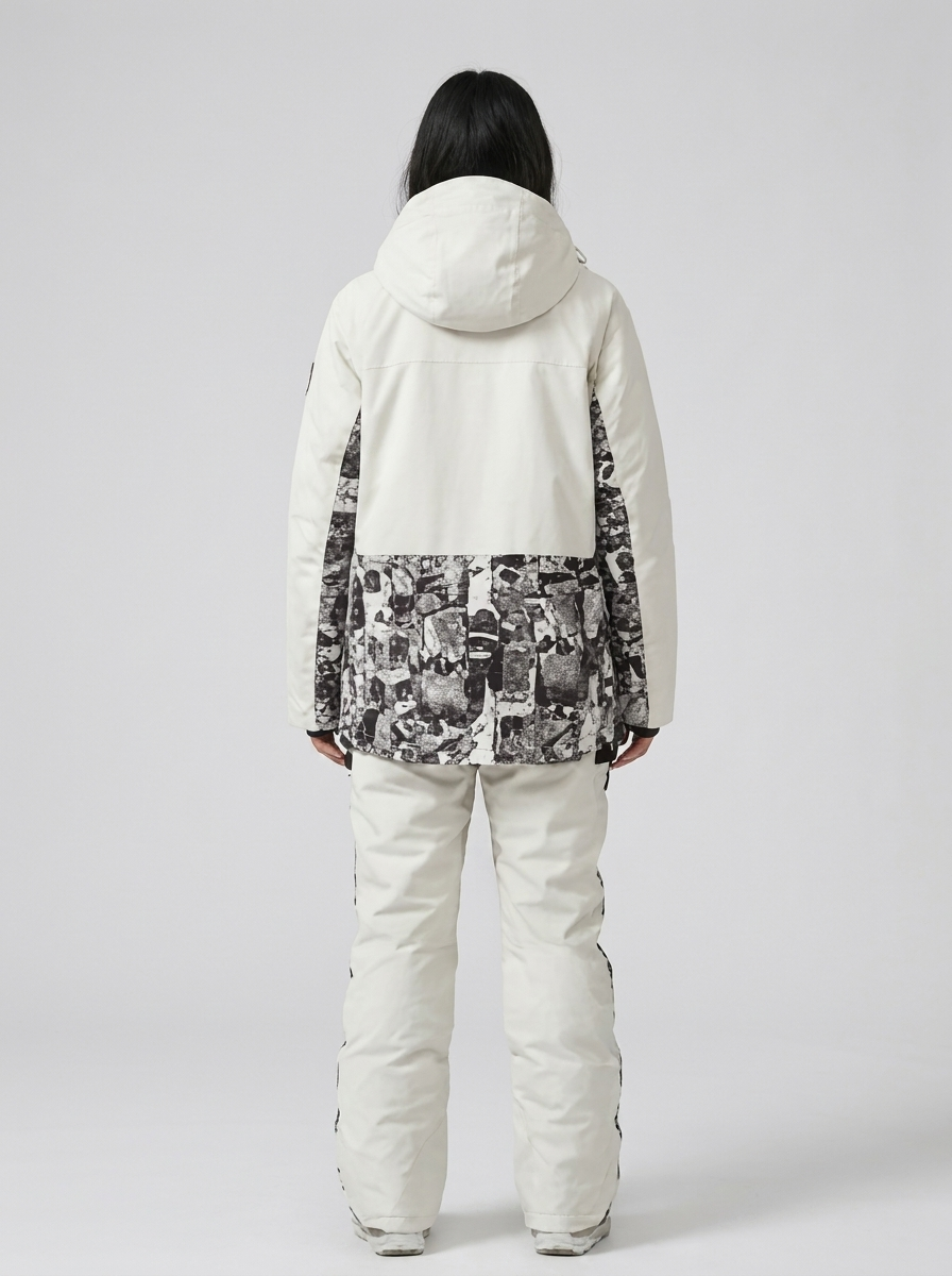 Women's Insulated Ski Suit Dungarees and Jacket - Warm Snow Suit for Winter Sports