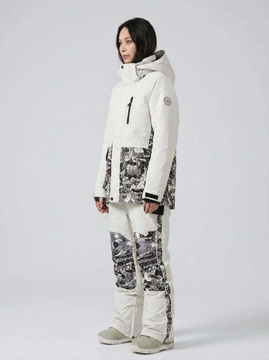 Women's Insulated Ski Suit Dungarees and Jacket - Warm Snow Suit for Winter Sports