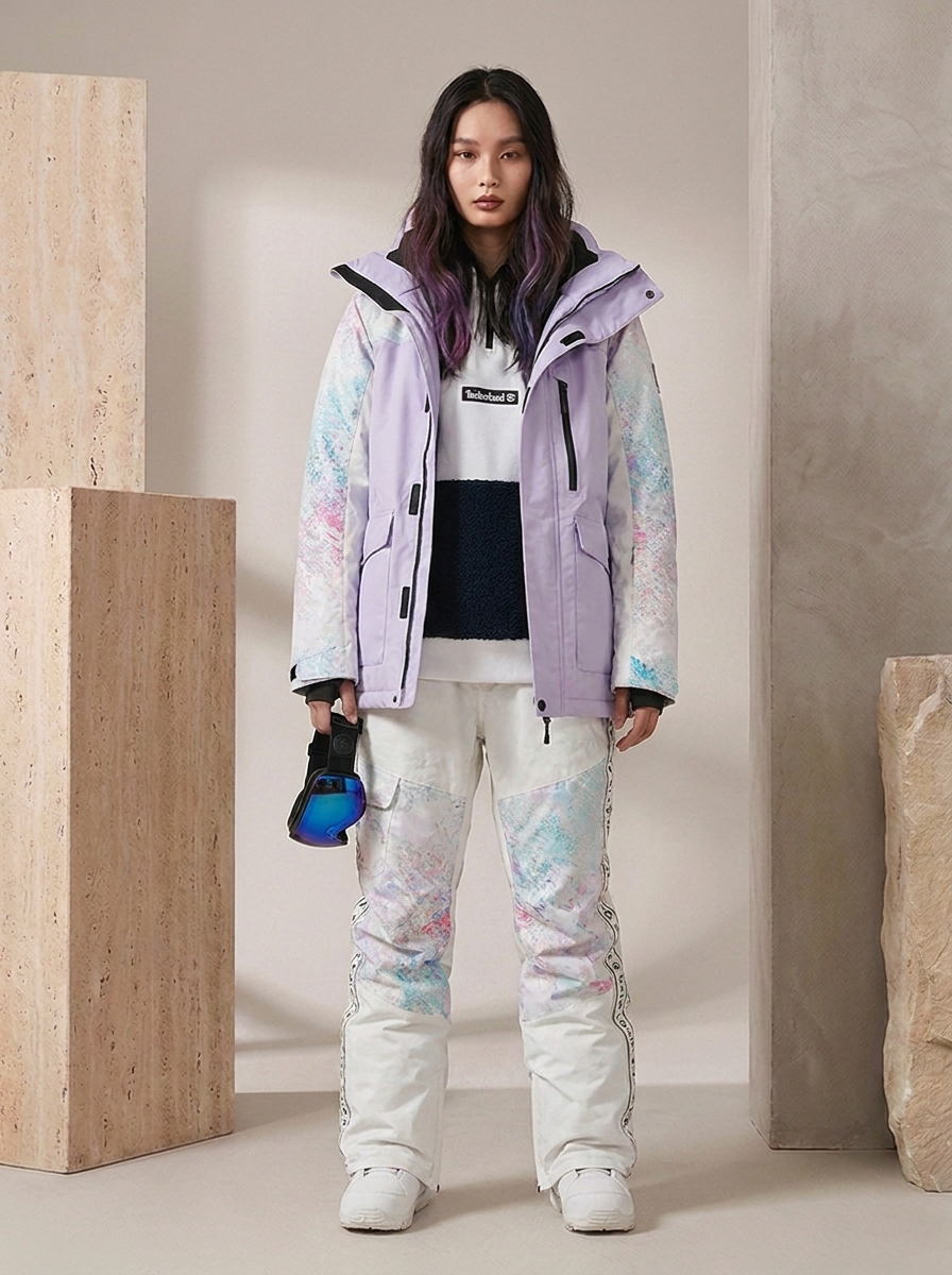 Women's Insulated Ski Suit Dungarees and Jacket - Warm Snow Suit for Winter Sports