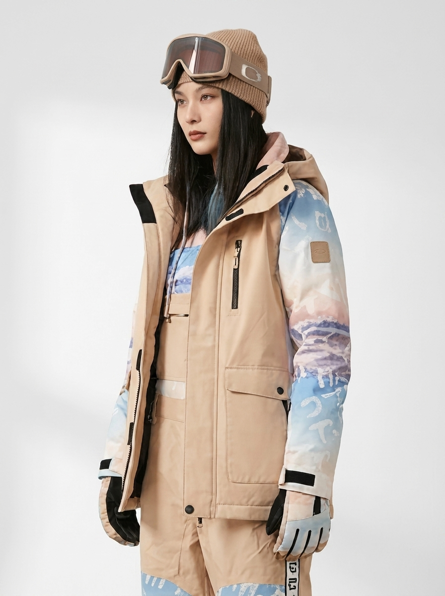 Women's Insulated Ski Suit Dungarees and Jacket - Warm Snow Suit for Winter Sports