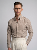 Men's Slim Fit Striped Dress Shirt