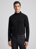 Men's Long Sleeve Undershirt with Semi-High Collar