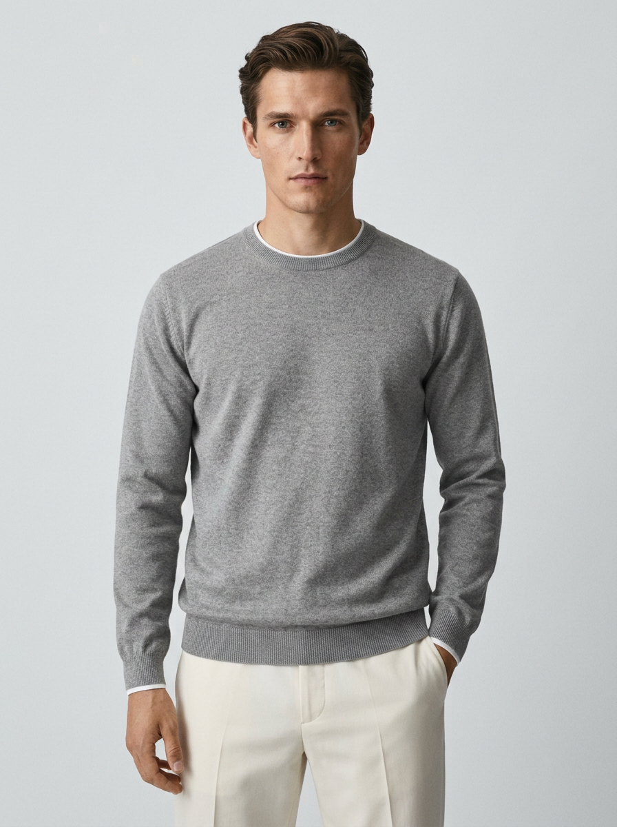 Men's Round Neck Pullover Sweater