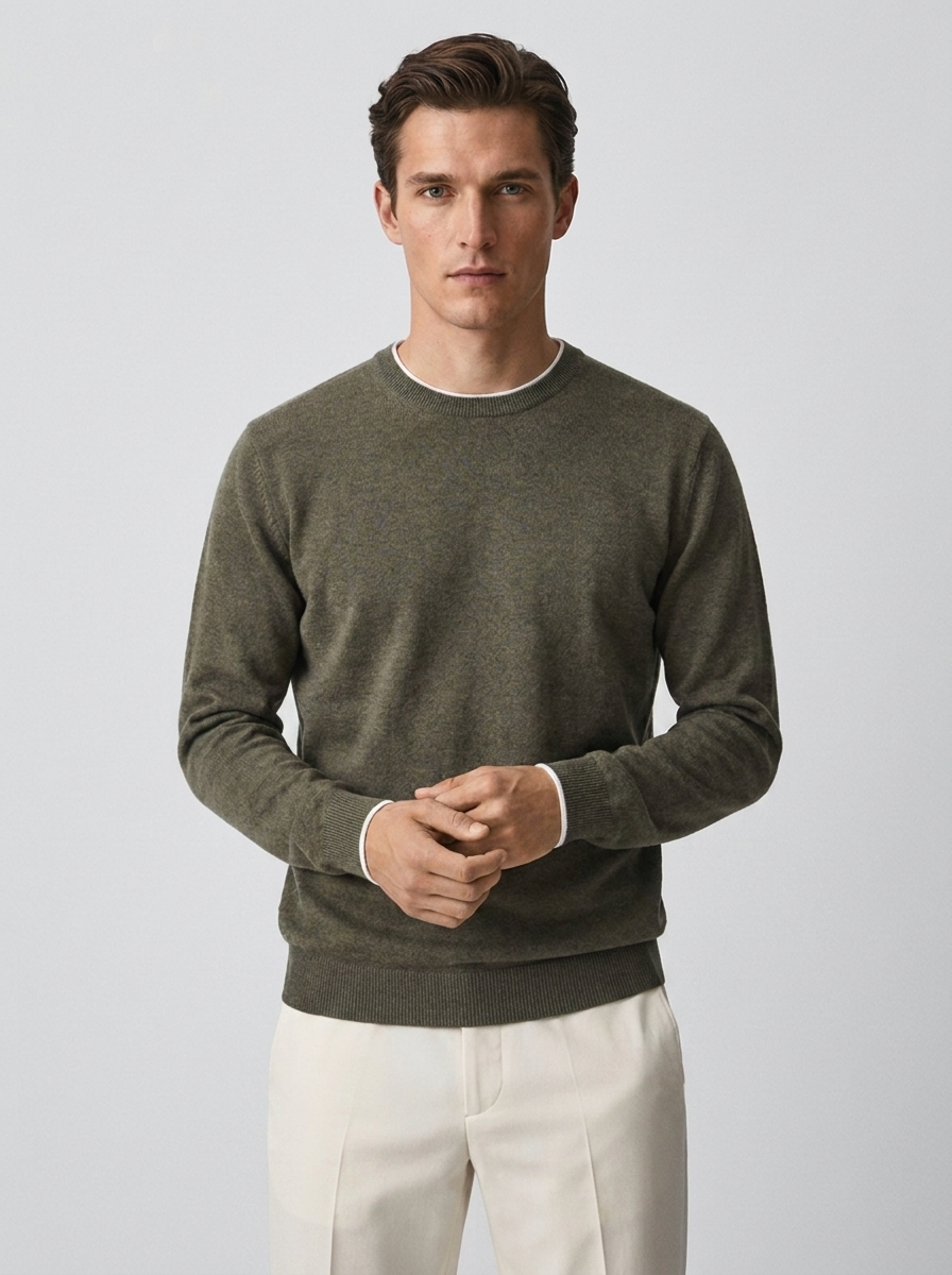 Men's Round Neck Pullover Sweater