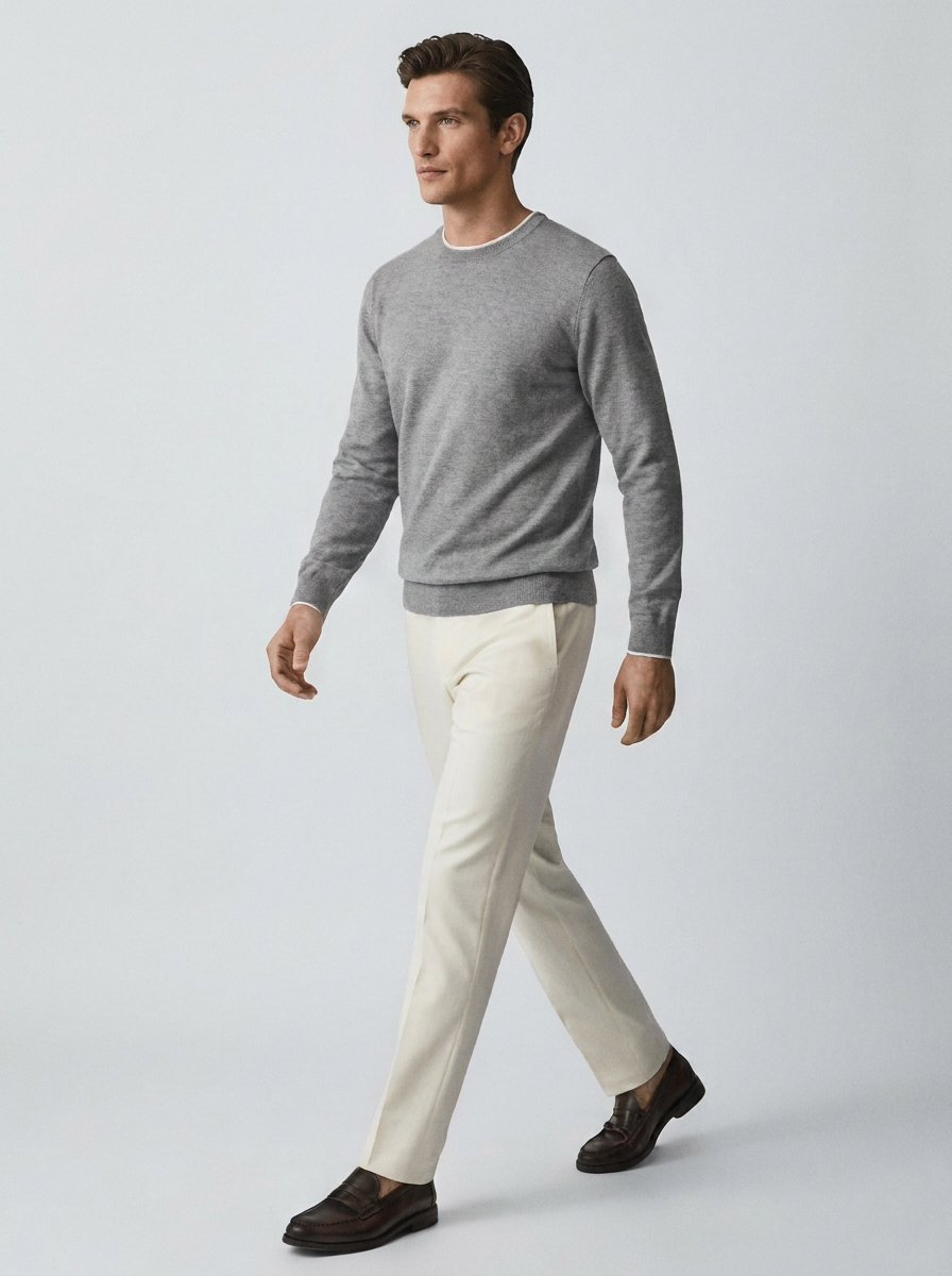 Men's Round Neck Pullover Sweater
