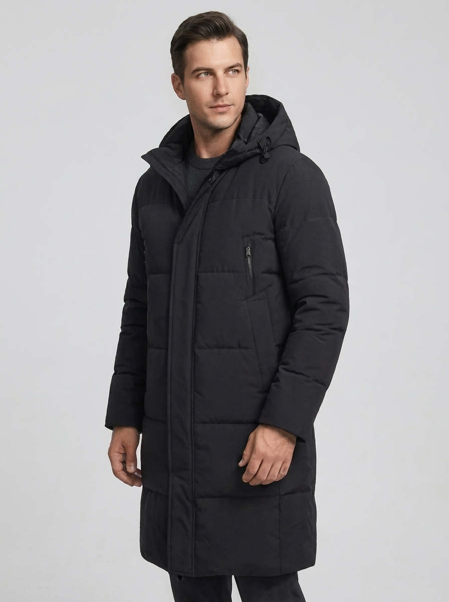 Men's Windproof Overknee Thickened Coat
