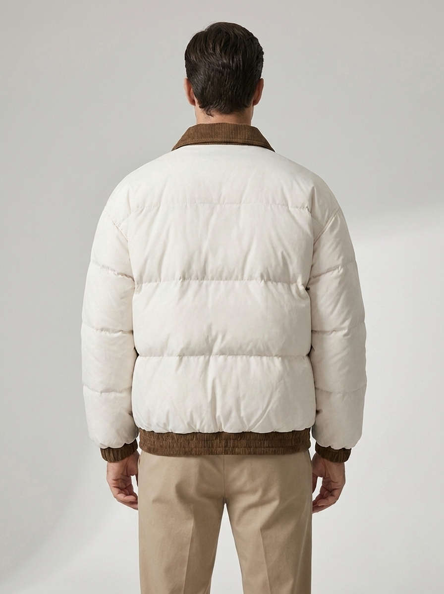 Men's Casual Puffer Winter Coat for Outdoor Wear