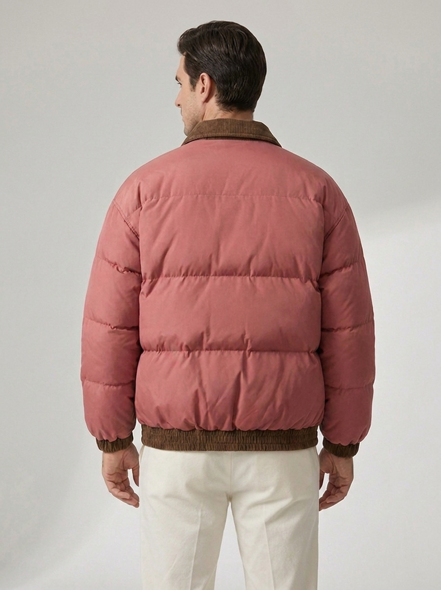 Men's Casual Puffer Winter Coat for Outdoor Wear