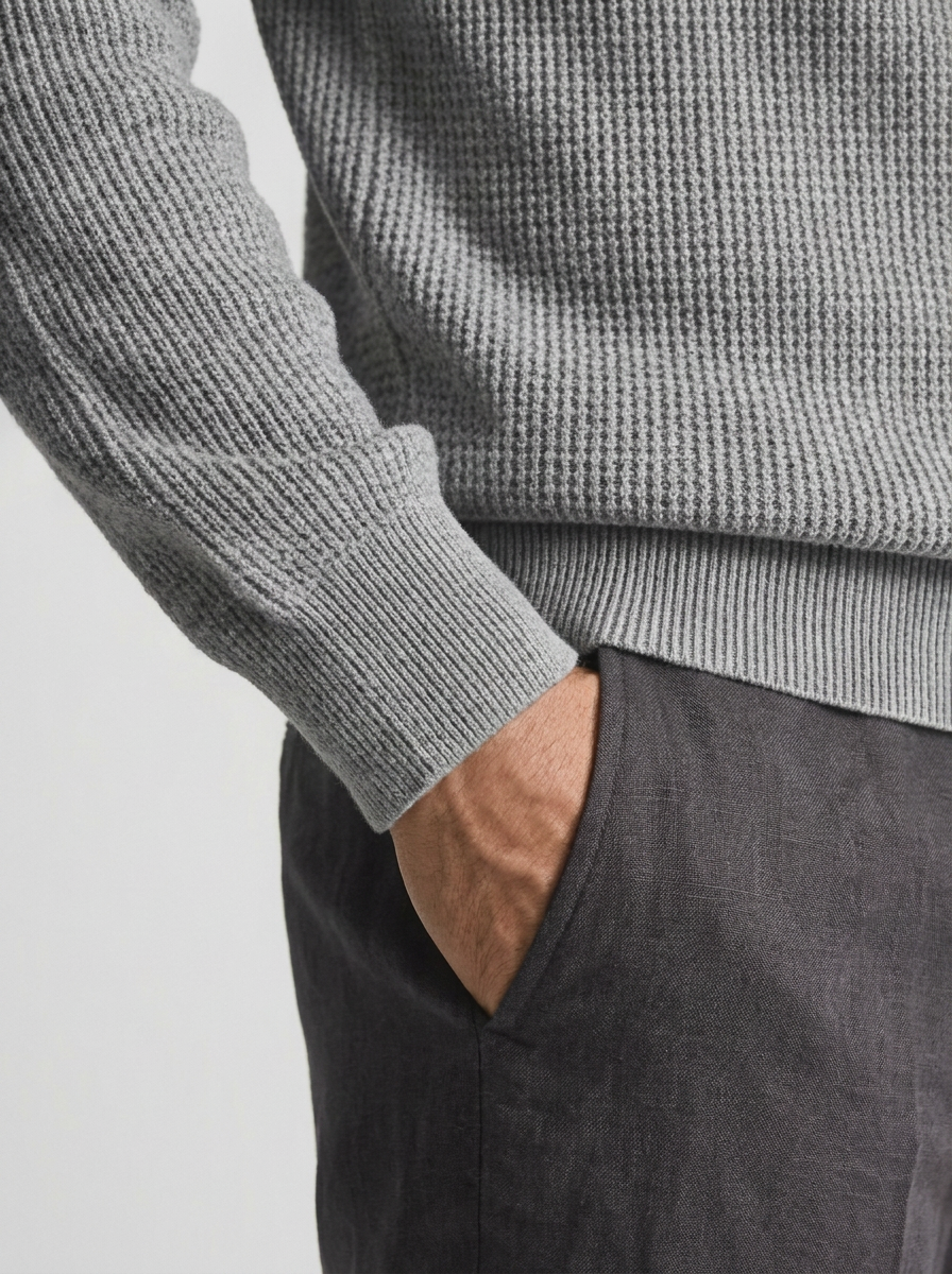 Men's Loose Long Sleeve Polo for Casual Style