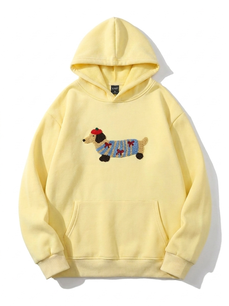 Unisex Oversize Dachshund Design Hoodie