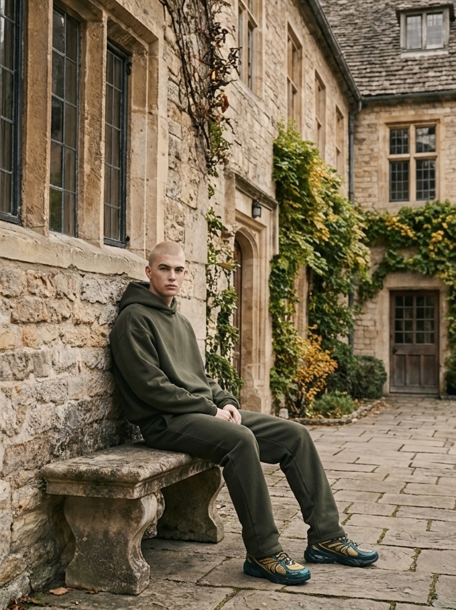 Men's Stylish Tracksuit – Comfortable Cotton Blend for Casual Wear