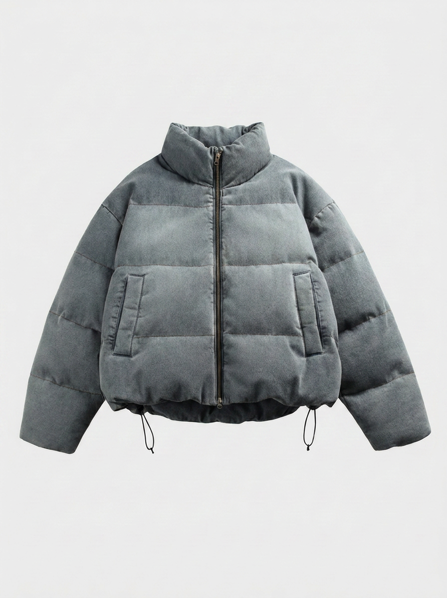 Men's Loose-Fit Padded Down Jacket - Warm Winter Coat