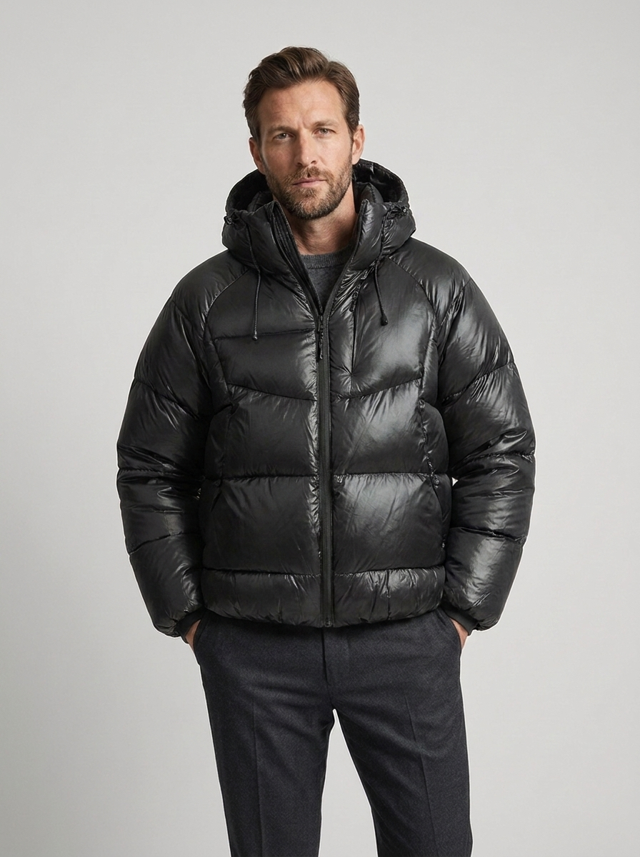 Men's Hooded Insulated Down Puffer Jacket