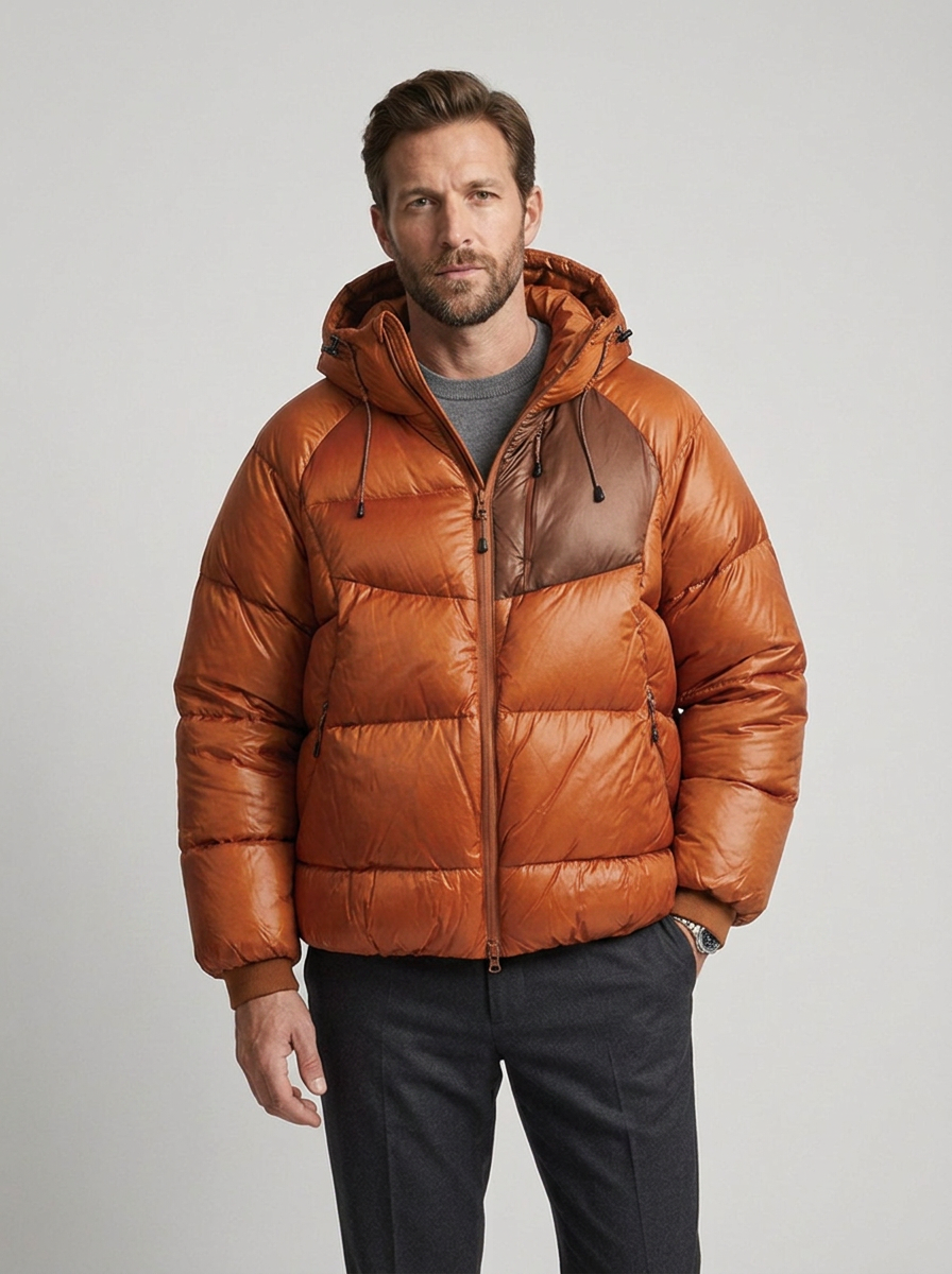 Men's Hooded Insulated Down Puffer Jacket