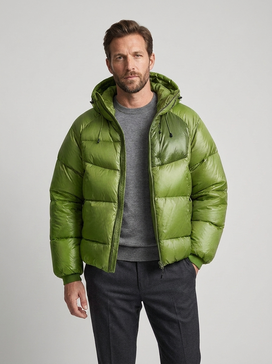 Men's Hooded Insulated Down Puffer Jacket